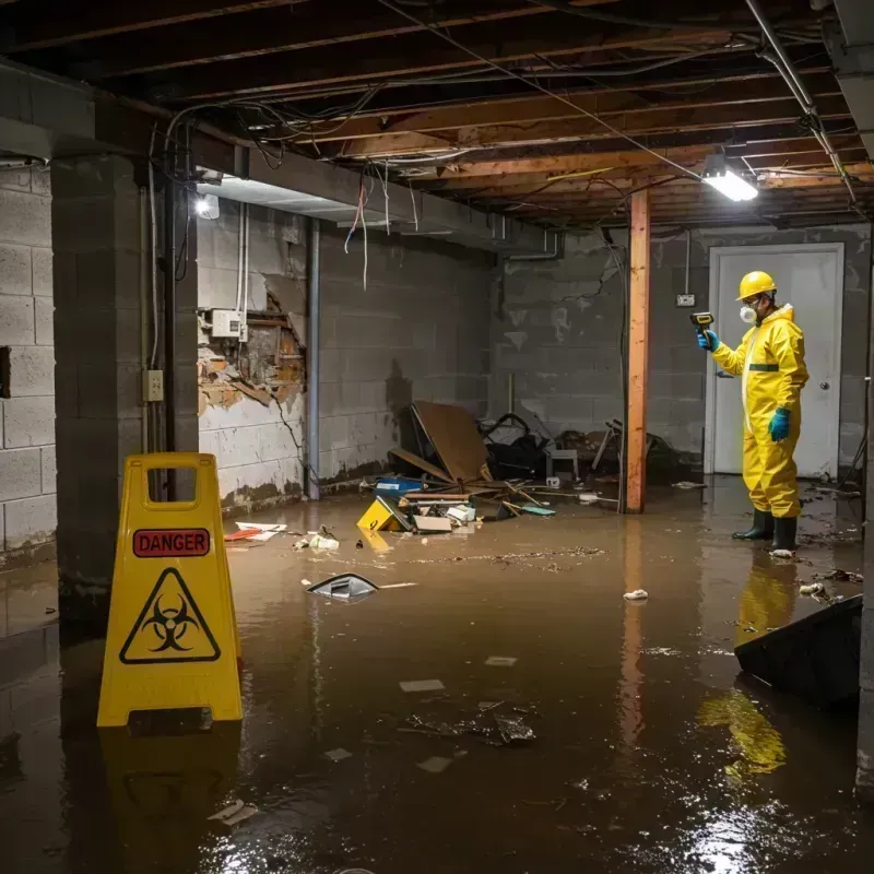 Flooded Basement Electrical Hazard in New London, MO Property